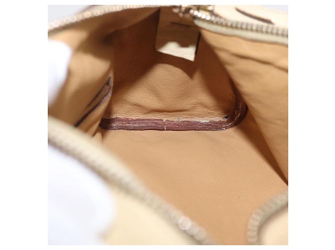 PRADA Shoulder Bag Leather Ivory Gold - vista 27