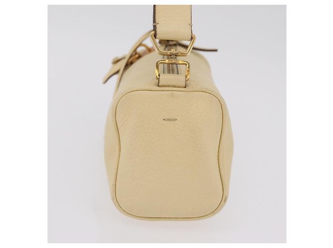 PRADA Shoulder Bag Leather Ivory Gold - vista 4