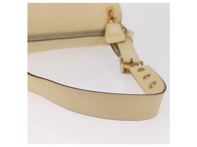 PRADA Shoulder Bag Leather Ivory Gold - vista 8