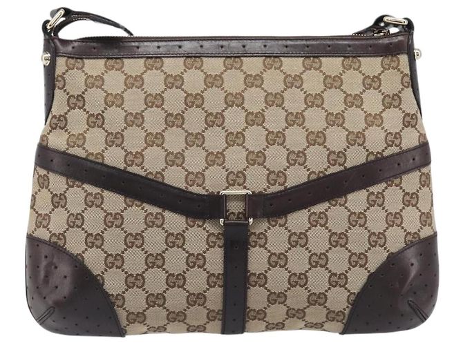 GUCCI GG Canvas Web Sherry Line Interlocking G Shoulder Bag 131033 - vista 2