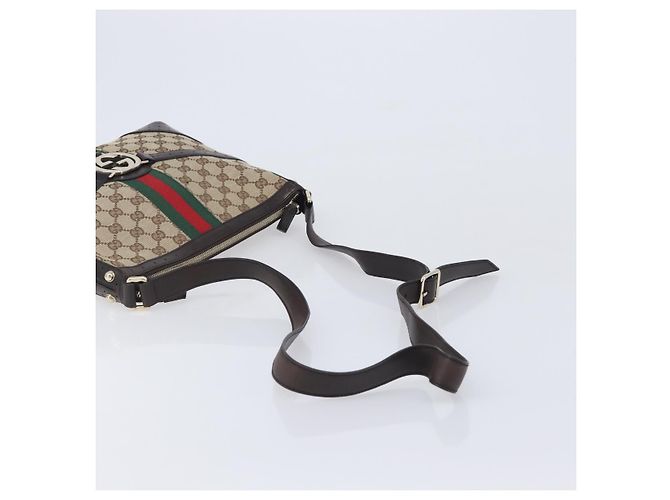 GUCCI GG Canvas Web Sherry Line Interlocking G Shoulder Bag 131033 - vista 7