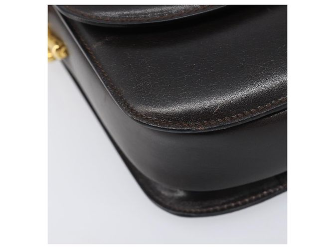 Céline CELINE Shoulder Bag Leather Dark Brown Gold - vista 16