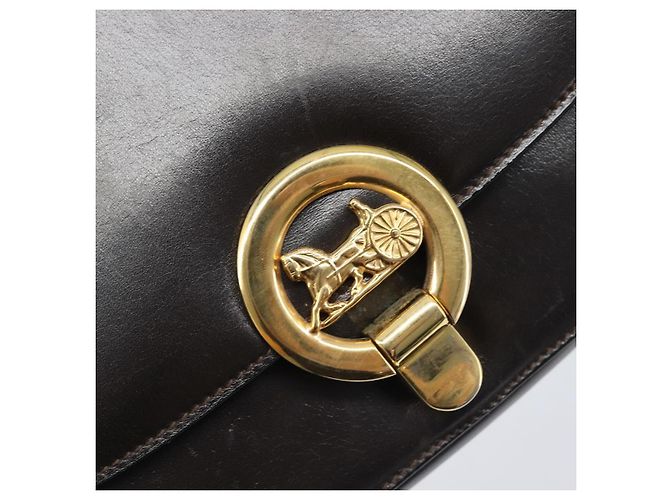 Céline CELINE Shoulder Bag Leather Dark Brown Gold - vista 19