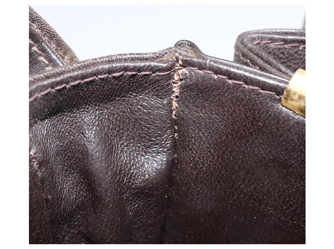 Céline CELINE Shoulder Bag Leather Dark Brown Gold - vista 23