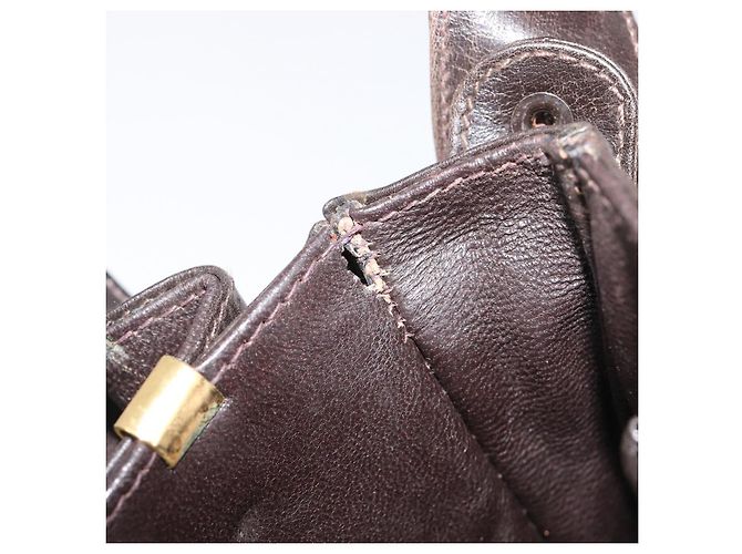 Céline CELINE Shoulder Bag Leather Dark Brown Gold - vista 25