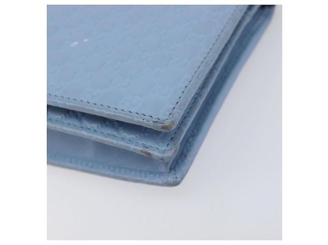 GUCCI Micro GG Canvas Guccissima Shoulder Wallet Leather Blue 466507 - vista 15