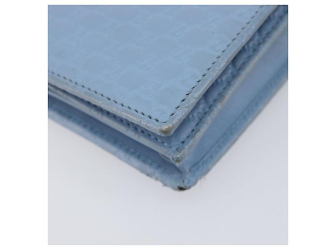 GUCCI Micro GG Canvas Guccissima Shoulder Wallet Leather Blue 466507 - vista 16