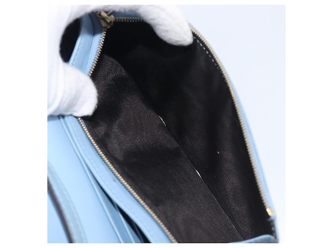 GUCCI Micro GG Canvas Guccissima Shoulder Wallet Leather Blue 466507 - vista 26