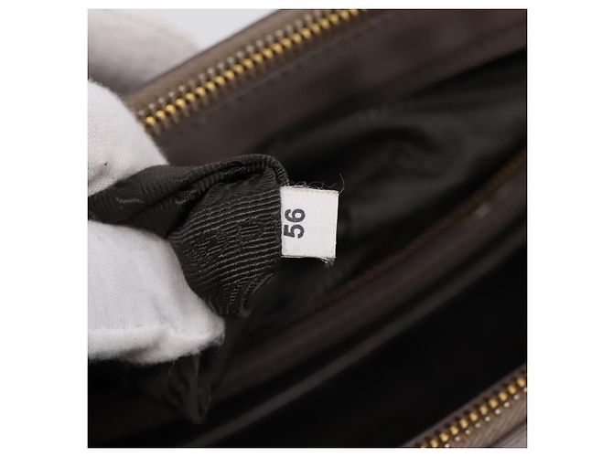 PRADA Hand Bag Saffiano leather 2way Gray Gold - vista 12