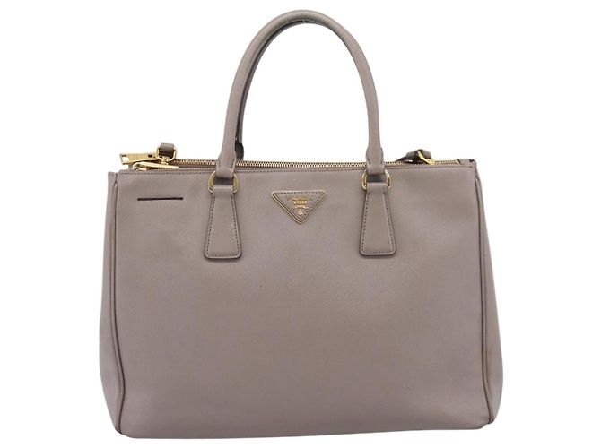 PRADA Hand Bag Saffiano leather 2way Gray Gold - vista 13