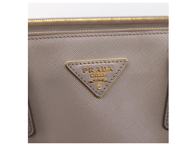PRADA Hand Bag Saffiano leather 2way Gray Gold - vista 22