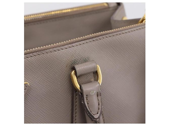 PRADA Hand Bag Saffiano leather 2way Gray Gold - vista 23