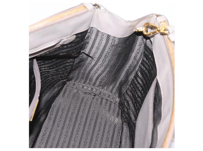 PRADA Hand Bag Saffiano leather 2way Gray Gold - vista 25