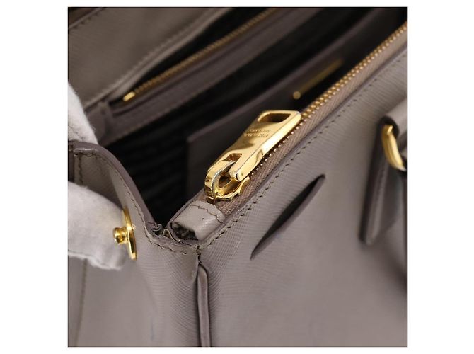 PRADA Hand Bag Saffiano leather 2way Gray Gold - vista 29