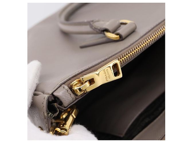 PRADA Hand Bag Saffiano leather 2way Gray Gold - vista 31