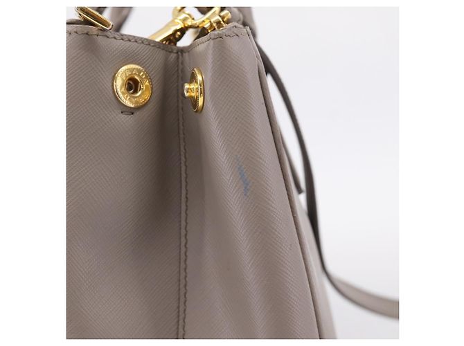 PRADA Hand Bag Saffiano leather 2way Gray Gold - vista 4