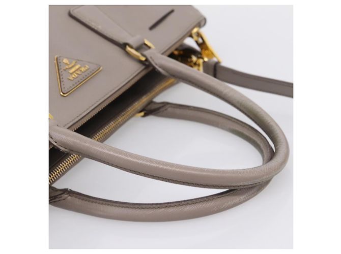 PRADA Hand Bag Saffiano leather 2way Gray Gold - vista 7