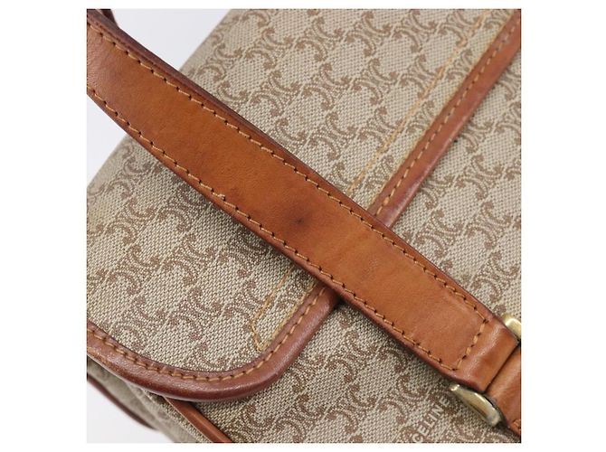 Céline CELINE Macadam Hand Bag PVC Beige Gold Tone - vista 10