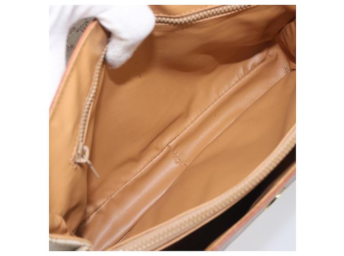 Céline CELINE Macadam Hand Bag PVC Beige Gold Tone - vista 11