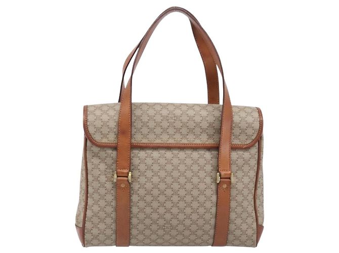 Céline CELINE Macadam Hand Bag PVC Beige Gold Tone - vista 2