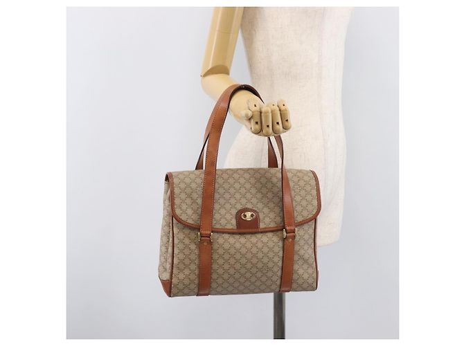 Céline CELINE Macadam Hand Bag PVC Beige Gold Tone - vista 28