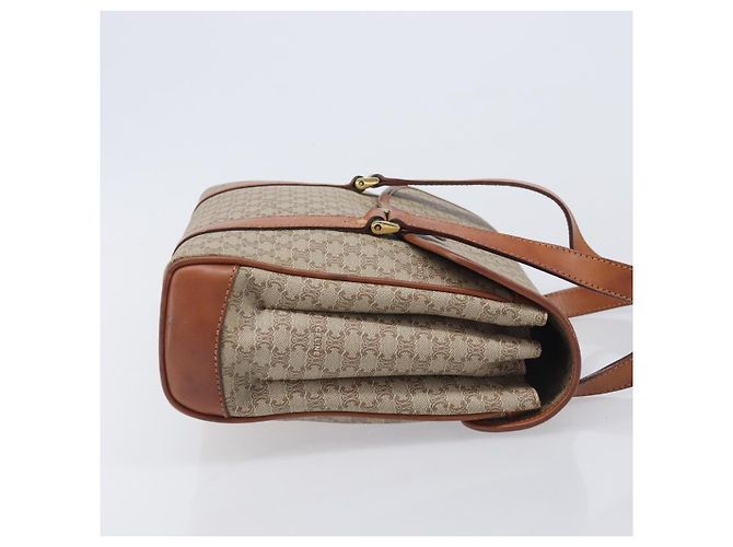 Céline CELINE Macadam Hand Bag PVC Beige Gold Tone - vista 3