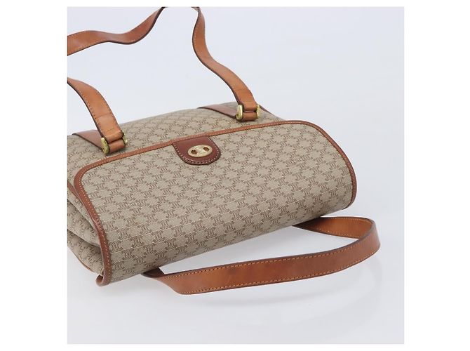 Céline CELINE Macadam Hand Bag PVC Beige Gold Tone - vista 6
