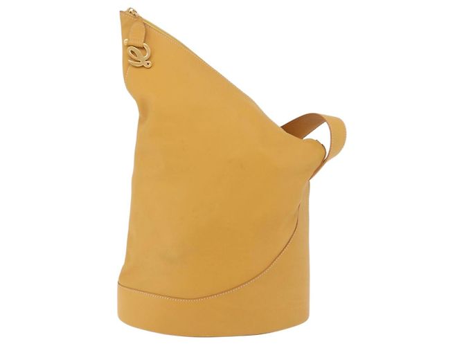LOEWE Shoulder Bag Leather Beige Gold - vista 13