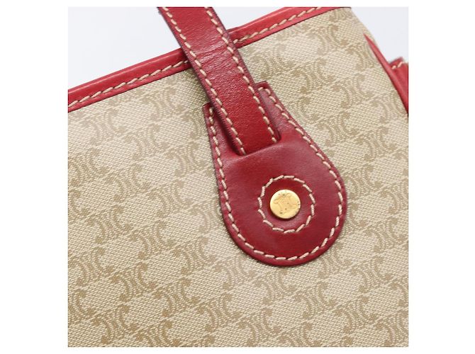 Céline CELINE Macadam Canvas Tote Bag PVC Beige Gold - vista 18