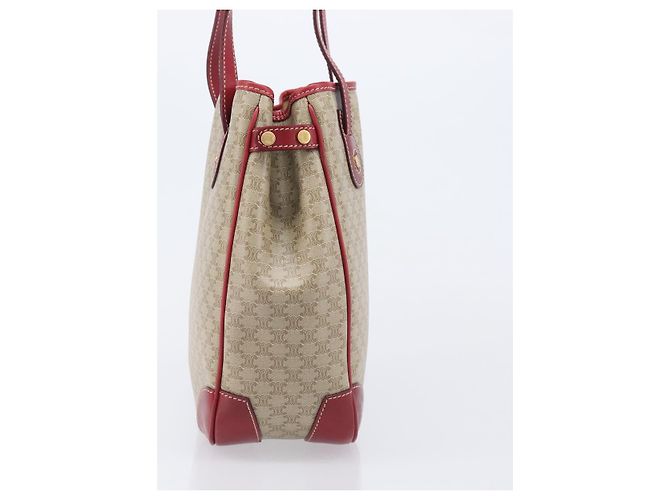 Céline CELINE Macadam Canvas Tote Bag PVC Beige Gold - vista 4
