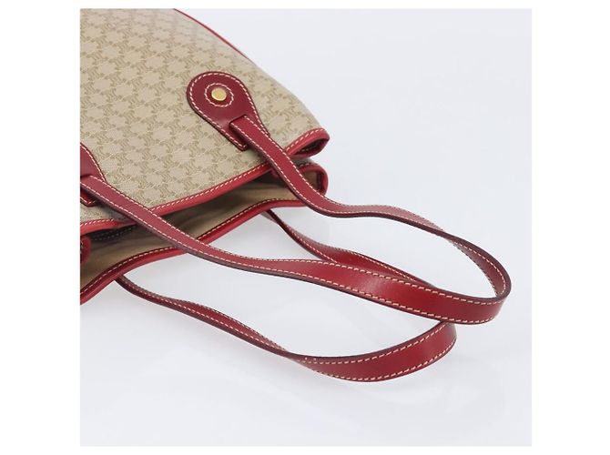 Céline CELINE Macadam Canvas Tote Bag PVC Beige Gold - vista 7