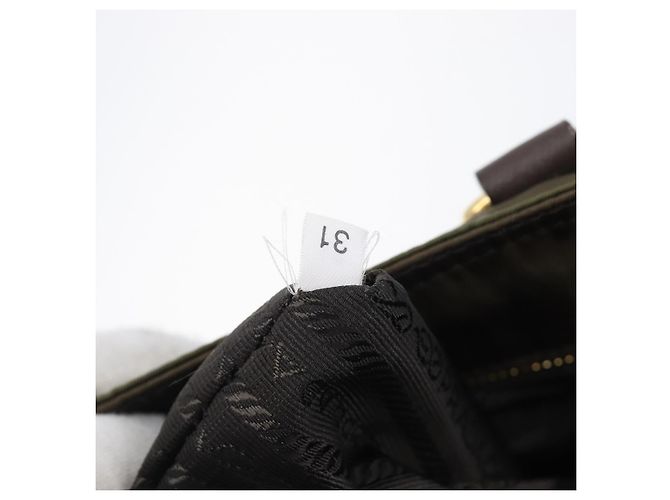 PRADA Tote Bag Nylon Green Gold - vista 11