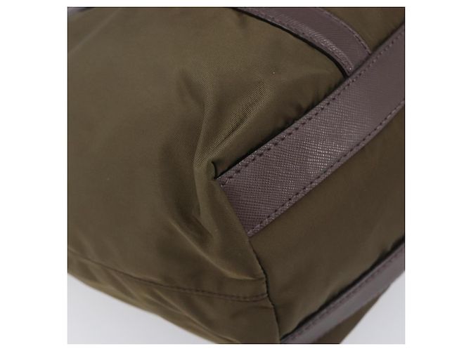 PRADA Tote Bag Nylon Green Gold - vista 16