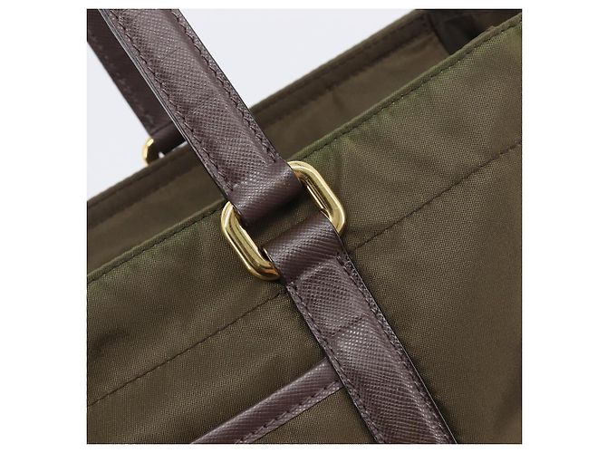 PRADA Tote Bag Nylon Green Gold - vista 19