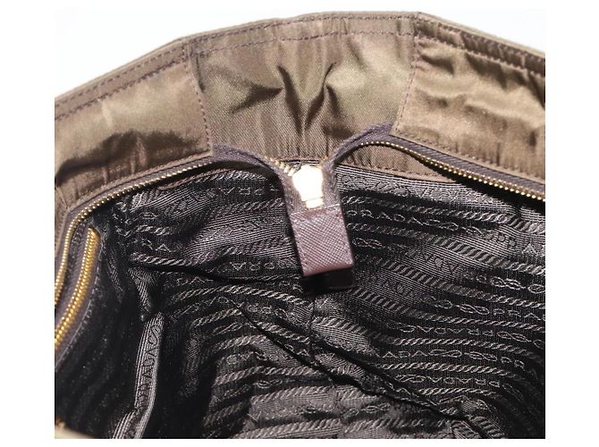 PRADA Tote Bag Nylon Green Gold - vista 23