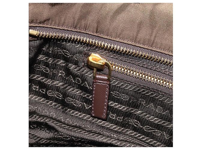 PRADA Tote Bag Nylon Green Gold - vista 25