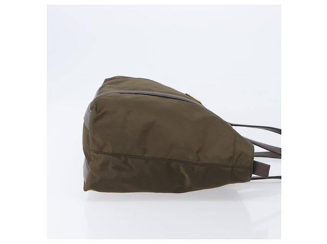 PRADA Tote Bag Nylon Green Gold - vista 3