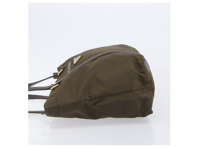 PRADA Tote Bag Nylon Green Gold - vista 4