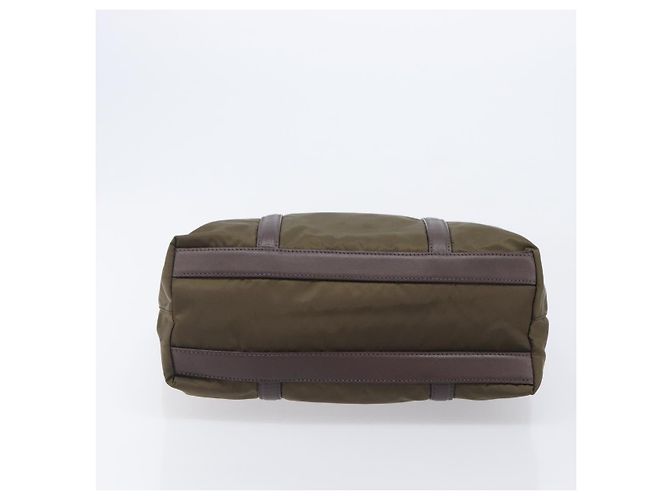 PRADA Tote Bag Nylon Green Gold - vista 5