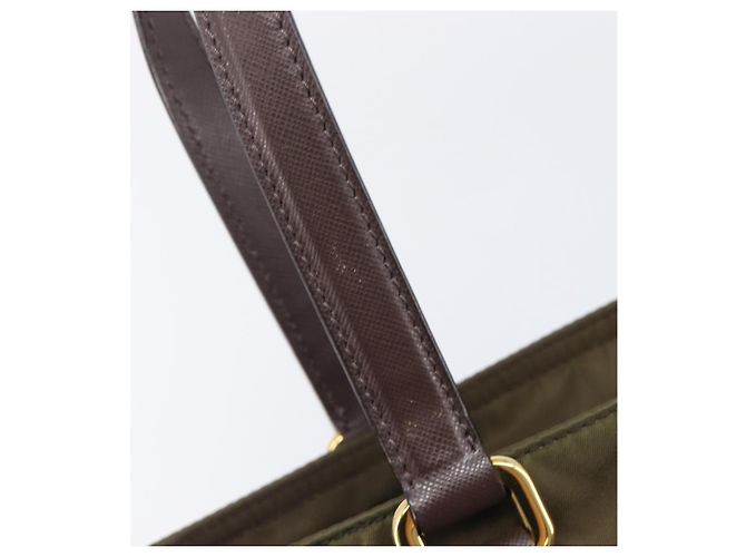 PRADA Tote Bag Nylon Green Gold - vista 9