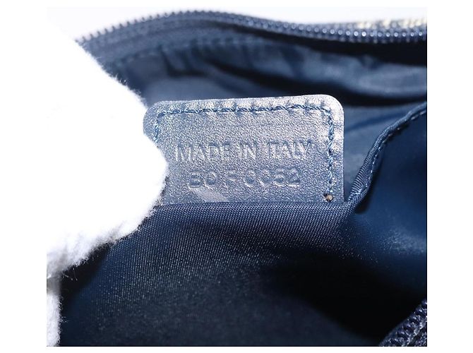 Christian Dior Trotter Canvas Accessory Pouch Navy Silver - vista 12
