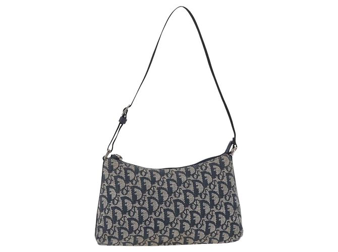 Christian Dior Trotter Canvas Accessory Pouch Navy Silver - vista 13