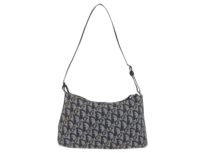 Christian Dior Trotter Canvas Accessory Pouch Navy Silver - vista 2