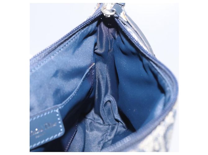 Christian Dior Trotter Canvas Accessory Pouch Navy Silver - vista 20