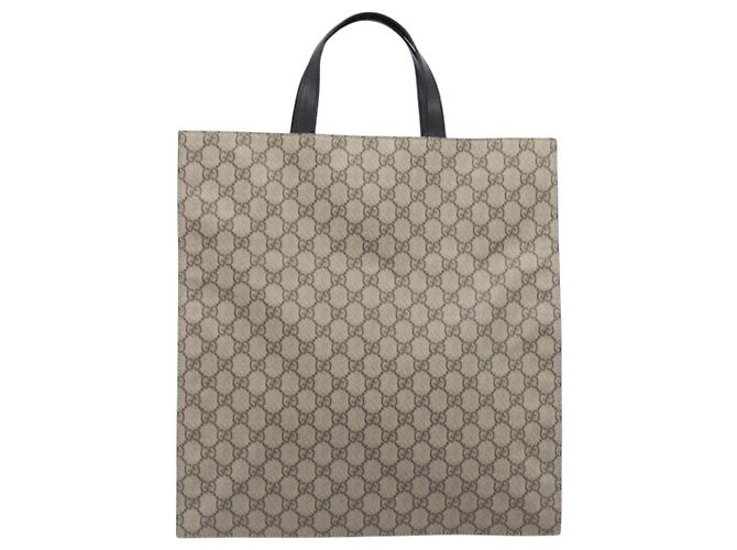 GUCCI GG Supreme Hand Bag PVC Beige Silver 456217 - vista 2