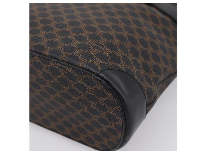Céline CELINE Macadam Canvas Tote Bag PVC Leather Black Gold - vista 14