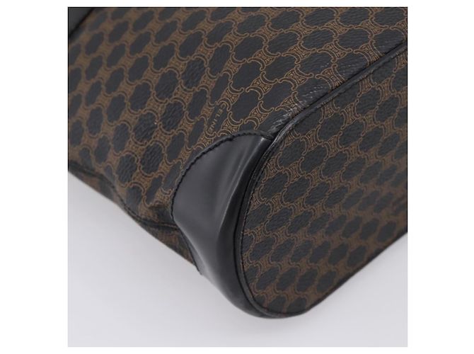 Céline CELINE Macadam Canvas Tote Bag PVC Leather Black Gold - vista 15