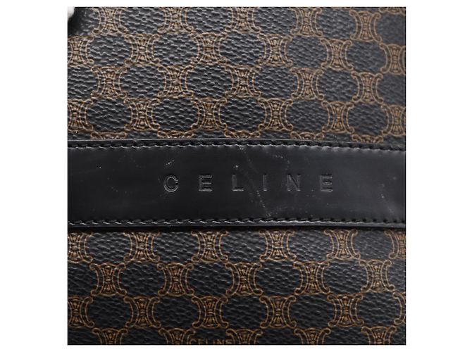Céline CELINE Macadam Canvas Tote Bag PVC Leather Black Gold - vista 17