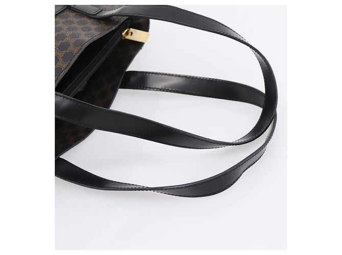 Céline CELINE Macadam Canvas Tote Bag PVC Leather Black Gold - vista 7