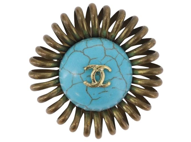 CHANEL Earring metal Gold Tone CC - vista 2